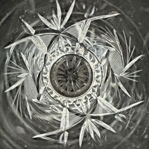 Vintage CUT GLASS Pinwheel High Ball Glass Set Of 4